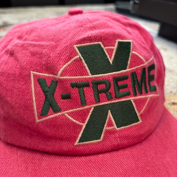 Vintage 90’s Deadstock X-TREME Hat Strap Back Dad Cap Red Extreme Sports X Games - Picture 3 of 8